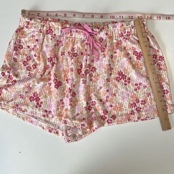 Laura Ashley Floral Pink, Yellow, Orange Print Tank Top & Short Set Pajamas Sz M - Picture 6 of 14